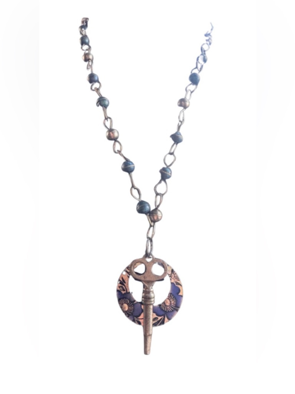 Handmade Necklace with Antique Key